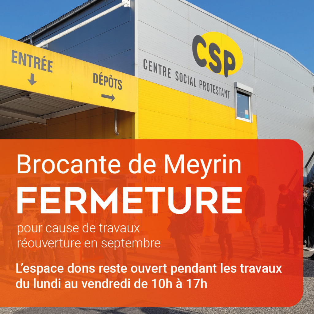 Fermeture temporaire de la brocante de Meyrin