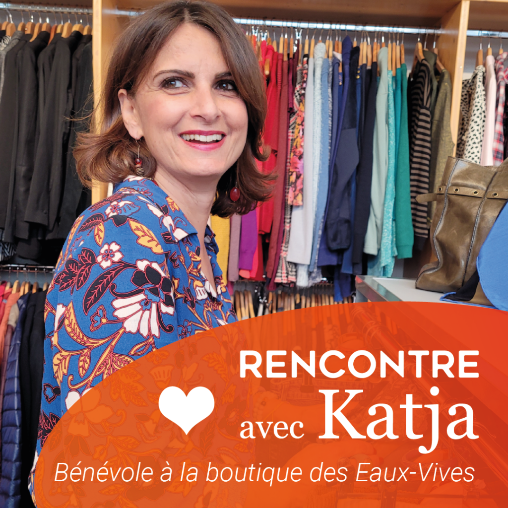 Portrait de Katja, bénévole à la boutique des Eaux-Vives